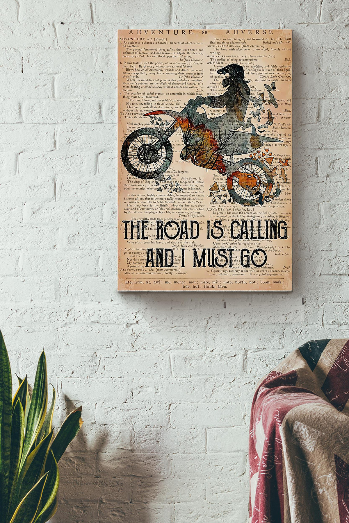 Motorcycles The Road Is Calling And I Must Go Canvas Gallery Painting Wrapped Canvas  Wrapped Canvas 8x10