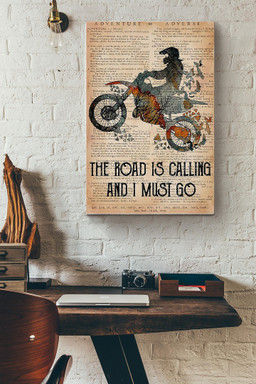Motorcycles The Road Is Calling And I Must Go Canvas Gallery Painting Wrapped Canvas  Wrapped Canvas 12x16