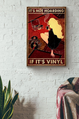 Its Not Hoarding If Its Vinyl Vintage Canvas Music Canvas Gift For Girl Bar Decor Vinyl Shop Music Store Canvas Gallery Painting Wrapped Canvas Framed Prints, Canvas Paintings Wrapped Canvas 8x10