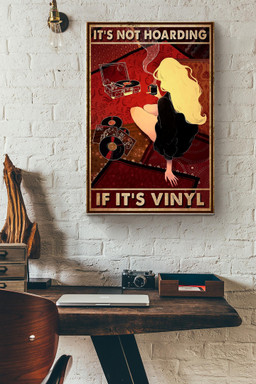 Its Not Hoarding If Its Vinyl Vintage Canvas Music Canvas Gift For Girl Bar Decor Vinyl Shop Music Store Canvas Gallery Painting Wrapped Canvas Framed Prints, Canvas Paintings Wrapped Canvas 12x16