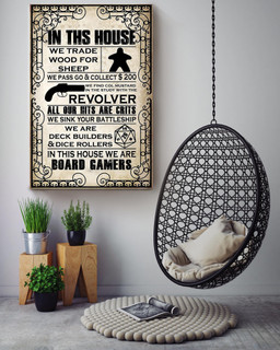In This Bar We're Board Gamers Motivation Quote For Game Center Decor Canvas Framed Prints, Canvas Paintings Wrapped Canvas 16x24