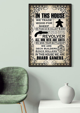 In This Bar We're Board Gamers Motivation Quote For Game Center Decor Canvas Framed Prints, Canvas Paintings Wrapped Canvas 20x30