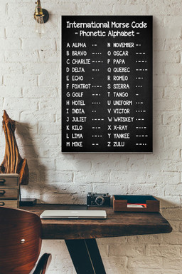 International Morse Code Phonetic Alphabet Canvas Aviation Knowledge Gift For Flight Engineer Flight Attendants Pilot Control Tower Worker Canvas Gallery Painting Wrapped Canvas Framed Prints, Canvas Paintings Wrapped Canvas 12x16