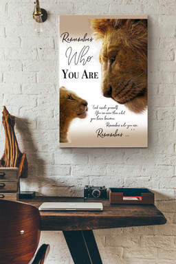 Remember Who You Are Remember Mufasa And Simba Lion King Canvas Gallery Painting Wrapped Canvas  Wrapped Canvas 12x16