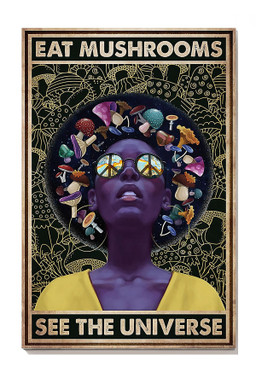 Eat Mushrooms See The Universe Black Girl For Home Bedroom Decor Canvas Gallery Painting Wrapped Canvas Framed Prints, Canvas Paintings Wrapped Canvas 8x10