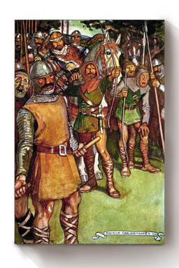 Ivanhoe Sir Walter Scott Fairy Tales Illustrations By Maurice Greiffenhagen 06 Canvas Wrapped Canvas 8x10