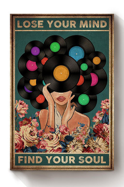 Lose My Mind And Find My Soul Vinyl Vintage Gift For Music Collector Music Lover Canvas Framed Prints, Canvas Paintings Wrapped Canvas 8x10