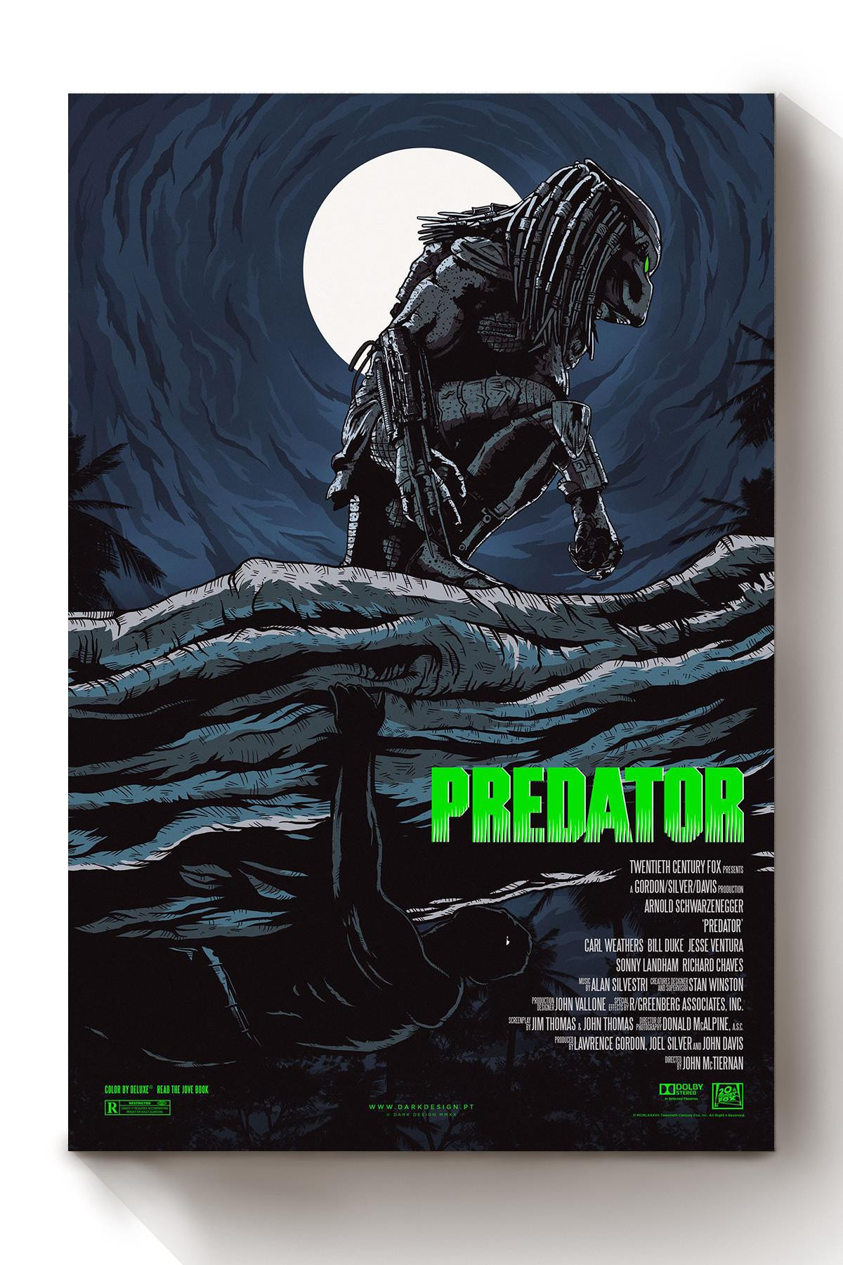 Mondo Predator Movie Gift For Science Fiction Film Fan, Horror Movie Lover Canvas Framed Prints, Canvas Paintings Wrapped Canvas 8x10