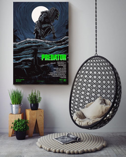 Mondo Predator Movie Gift For Science Fiction Film Fan, Horror Movie Lover Canvas Framed Prints, Canvas Paintings Wrapped Canvas 16x24