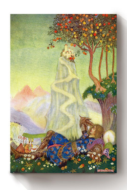 King Arthur And His Knights Of The Round Table Fairy Tales Illustration By Mackenzie 03 Canvas Wrapped Canvas 8x10