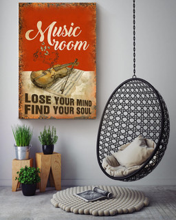 Music Room Lose Your Mind Find Your Soul Violin For Violin Lover Music Studio Decor Canvas Gallery Painting Wrapped Canvas Framed Prints, Canvas Paintings Wrapped Canvas 16x24
