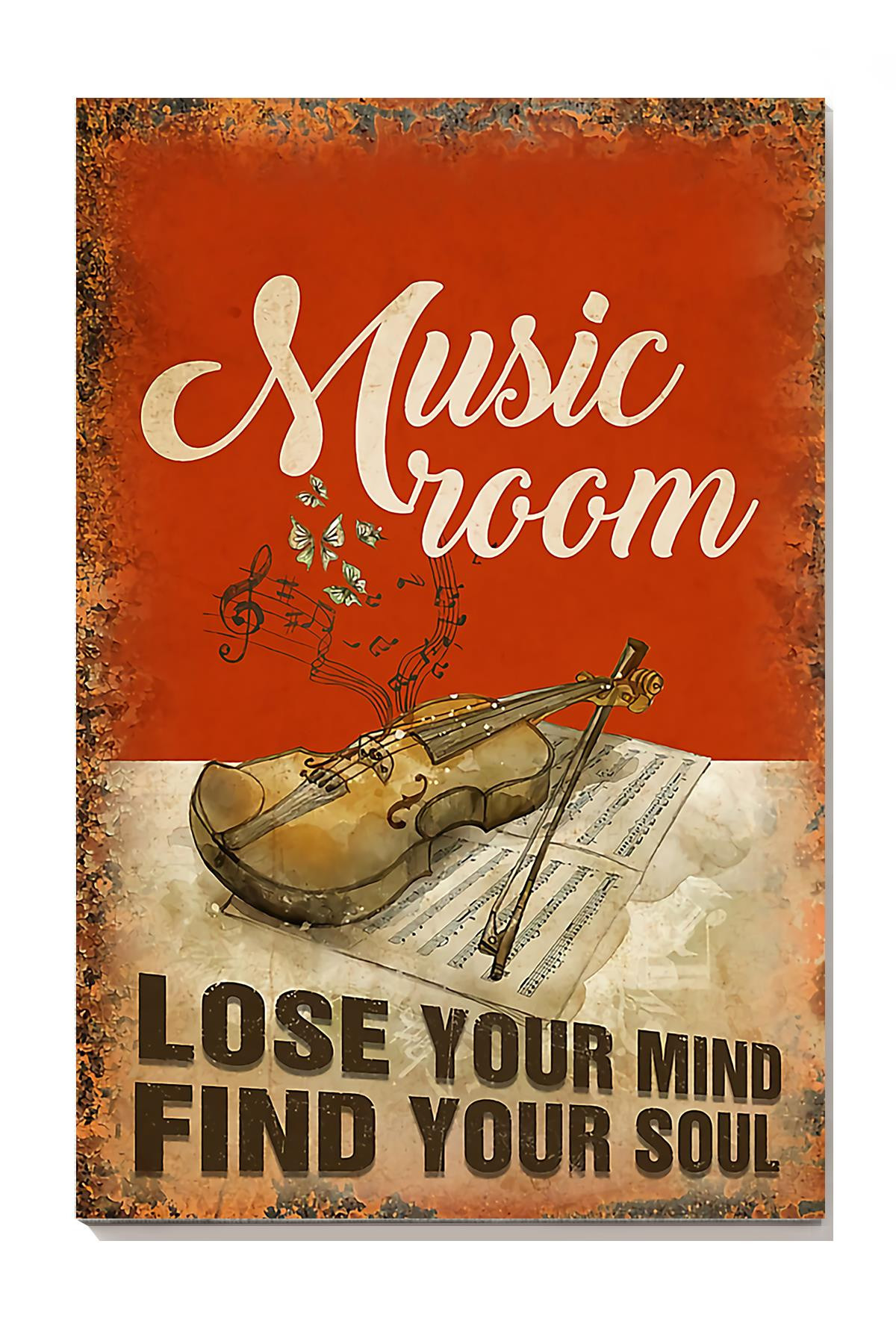 Music Room Lose Your Mind Find Your Soul Violin For Violin Lover Music Studio Decor Canvas Gallery Painting Wrapped Canvas Framed Prints, Canvas Paintings Wrapped Canvas 8x10