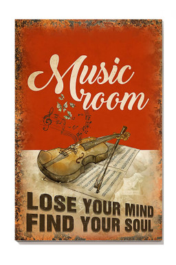 Music Room Lose Your Mind Find Your Soul Violin For Violin Lover Music Studio Decor Canvas Gallery Painting Wrapped Canvas Framed Prints, Canvas Paintings Wrapped Canvas 8x10