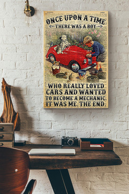 Once Upon A Time Boy Loved Cars Wanted To Become Mechanic Canvas Mechanical Engineer Canvas Gift For Men Fathers Day Husband Car Repair Shop Kids Car Lover Canvas Gallery Painting Wrapped Canvas Framed Prints, Canvas Paintings Wrapped Canvas 12x16
