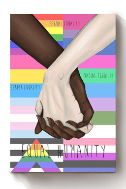 Lgbt Stands For Humanity Fight For Equality Gift For Pride Month Days Gay Lesbian Trans Bisexsual Canvas Wrapped Canvas 8x10