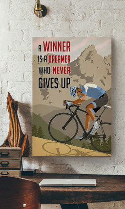 Inspirational Cycling Quotes A Winner Is A Dreamer Who Never Gives Up Wall Arrt For Canvas Gallery Painting Wrapped Canvas  Wrapped Canvas 12x16