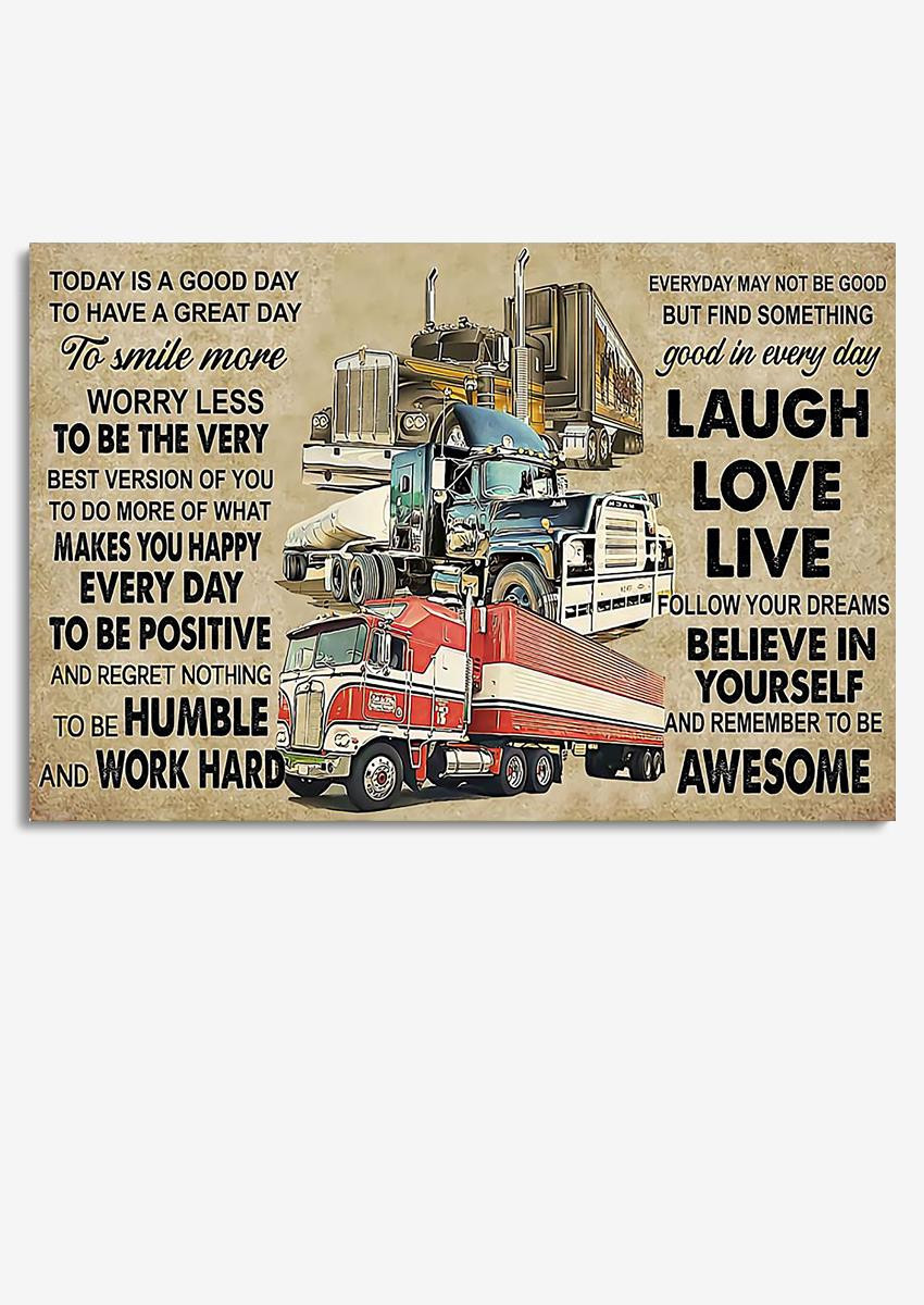 Inspiration Quote Truck Driver For Housewarming Framed Prints, Canvas Paintings Wrapped Canvas 8x10