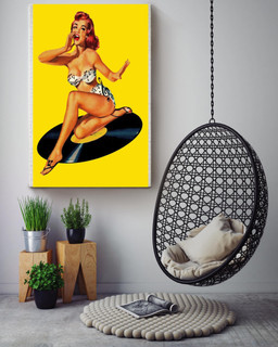 Rockabilly Goddess Music For Music Lover Canvas Gallery Painting Wrapped Canvas Framed Prints, Canvas Paintings Wrapped Canvas 16x24