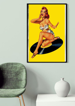 Rockabilly Goddess Music For Music Lover Canvas Gallery Painting Wrapped Canvas Framed Prints, Canvas Paintings Wrapped Canvas 20x30
