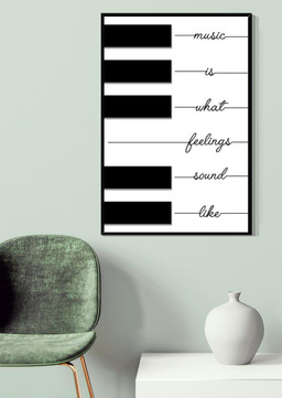 Music Is What Feelings Sound Like Piano For Pianist Music Theatre Decor Canvas Gallery Painting Wrapped Canvas Framed Prints, Canvas Paintings Wrapped Canvas 20x30