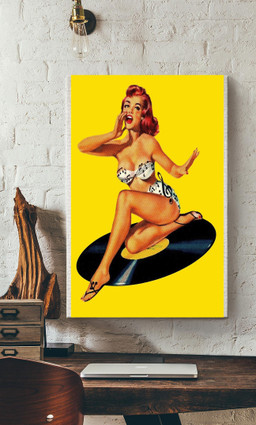 Rockabilly Goddess Music For Music Lover Canvas Gallery Painting Wrapped Canvas Framed Prints, Canvas Paintings Wrapped Canvas 12x16