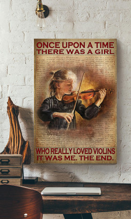 Once Upon A Time There Was A Girl Who Really Loved Violins Vintage For Violin Lover Music Theatre Decor Canvas Gallery Painting Wrapped Canvas Framed Prints, Canvas Paintings Wrapped Canvas 12x16