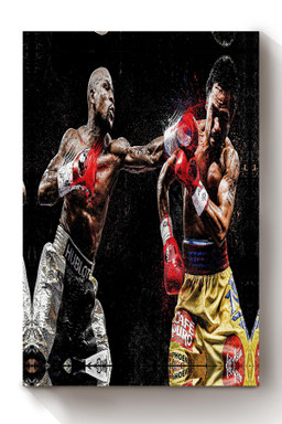 Loyd Mayweather Vs Manny Pacquiao Canvas Sport Gift For Boxer, Boxing Lover, Loyd Mayweather Fan, Manny Pacquiao Fan Canvas Framed Prints, Canvas Paintings Wrapped Canvas 8x10