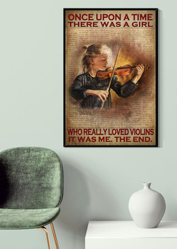Once Upon A Time There Was A Girl Who Really Loved Violins Vintage For Violin Lover Music Theatre Decor Canvas Gallery Painting Wrapped Canvas Framed Prints, Canvas Paintings Wrapped Canvas 20x30