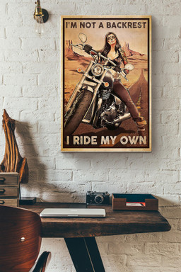 Im Not Backrest I Ride My Own Canvas Decor Canvas Gift For Girl Girlfriend Henna Drawing Lover Tattoo Lover Dirt Bike Lover Raccer Racing Club Motorcycle Club Canvas Gallery Painting Wrapped Canvas  Wrapped Canvas 12x16