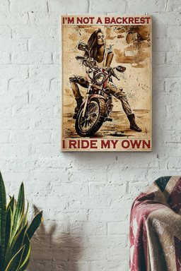 Im Not Backrest I Ride My Own Canvas Decor Canvas Gift For Girl Girlfriend Smoking Lover Tattoo Lover Dirt Bike Lover Raccer Racing Club Motorcycle Club Canvas Gallery Painting Wrapped Canvas Framed Prints, Canvas Paintings Wrapped Canvas 8x10