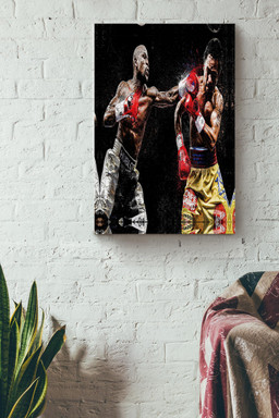 Loyd Mayweather Vs Manny Pacquiao Canvas Sport Gift For Boxer, Boxing Lover, Loyd Mayweather Fan, Manny Pacquiao Fan Canvas Framed Prints, Canvas Paintings Wrapped Canvas 12x16