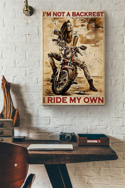 Im Not Backrest I Ride My Own Canvas Decor Canvas Gift For Girl Girlfriend Smoking Lover Tattoo Lover Dirt Bike Lover Raccer Racing Club Motorcycle Club Canvas Gallery Painting Wrapped Canvas Framed Prints, Canvas Paintings Wrapped Canvas 12x16