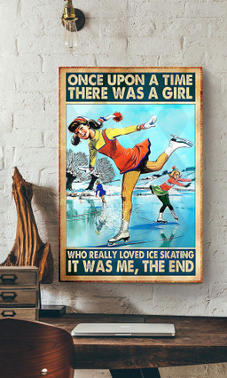 Once Upon A Time There Was A Girl Who Really Loved Ice Skating Gift For Ice Skater Skating Rink Decor Canvas Gallery Painting Wrapped Canvas Framed Prints, Canvas Paintings Wrapped Canvas 12x16