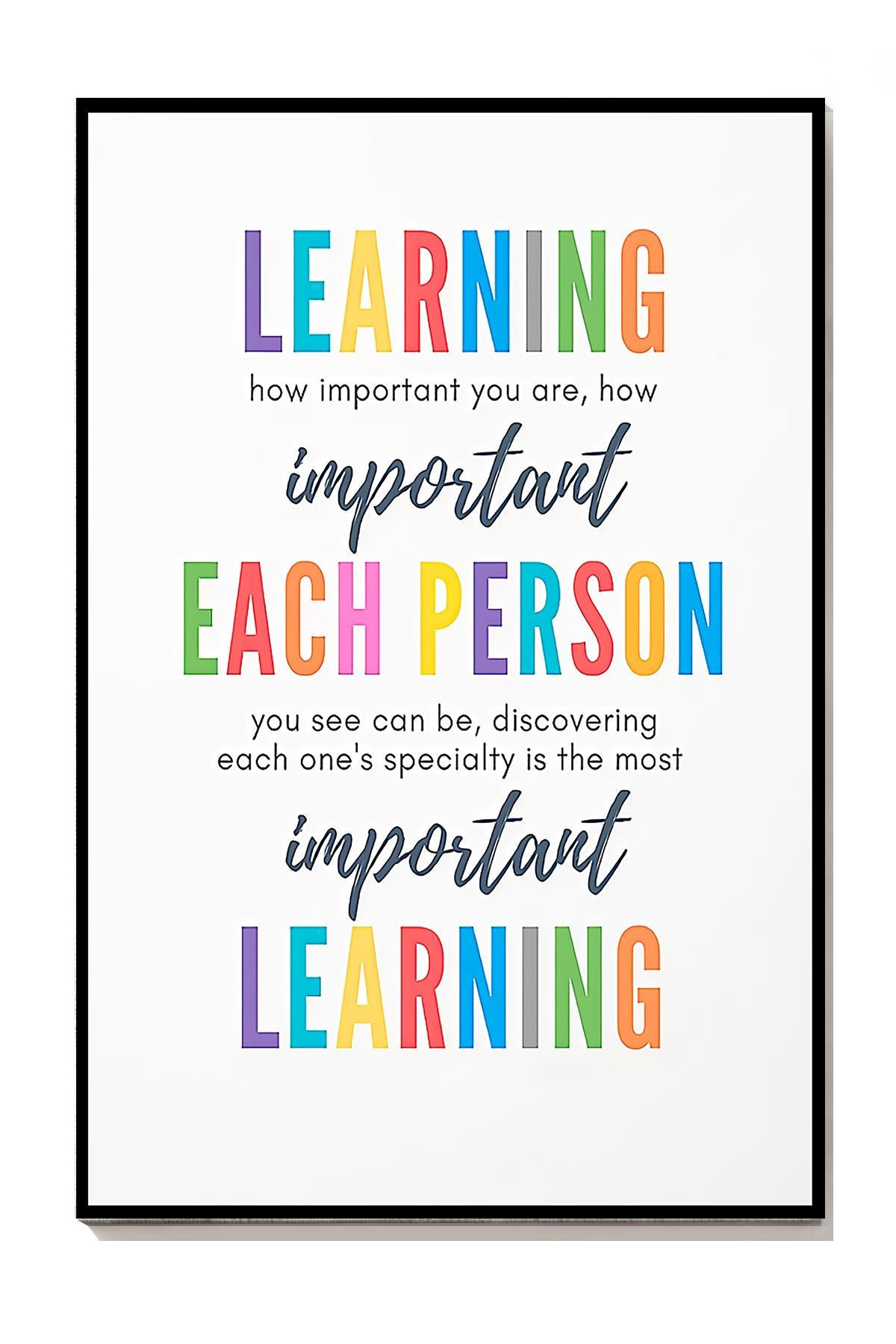 Learning How Important You Are How Important Each Person You Can See Canvas Gallery Painting Wrapped Canvas  Wrapped Canvas 8x10
