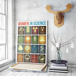 Science Single Canvas Rectangle Women In Science 03747 Wrapped Canvas 8x10