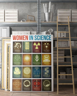 Science Single Canvas Rectangle Women In Science 03747 Wrapped Canvas 12x16