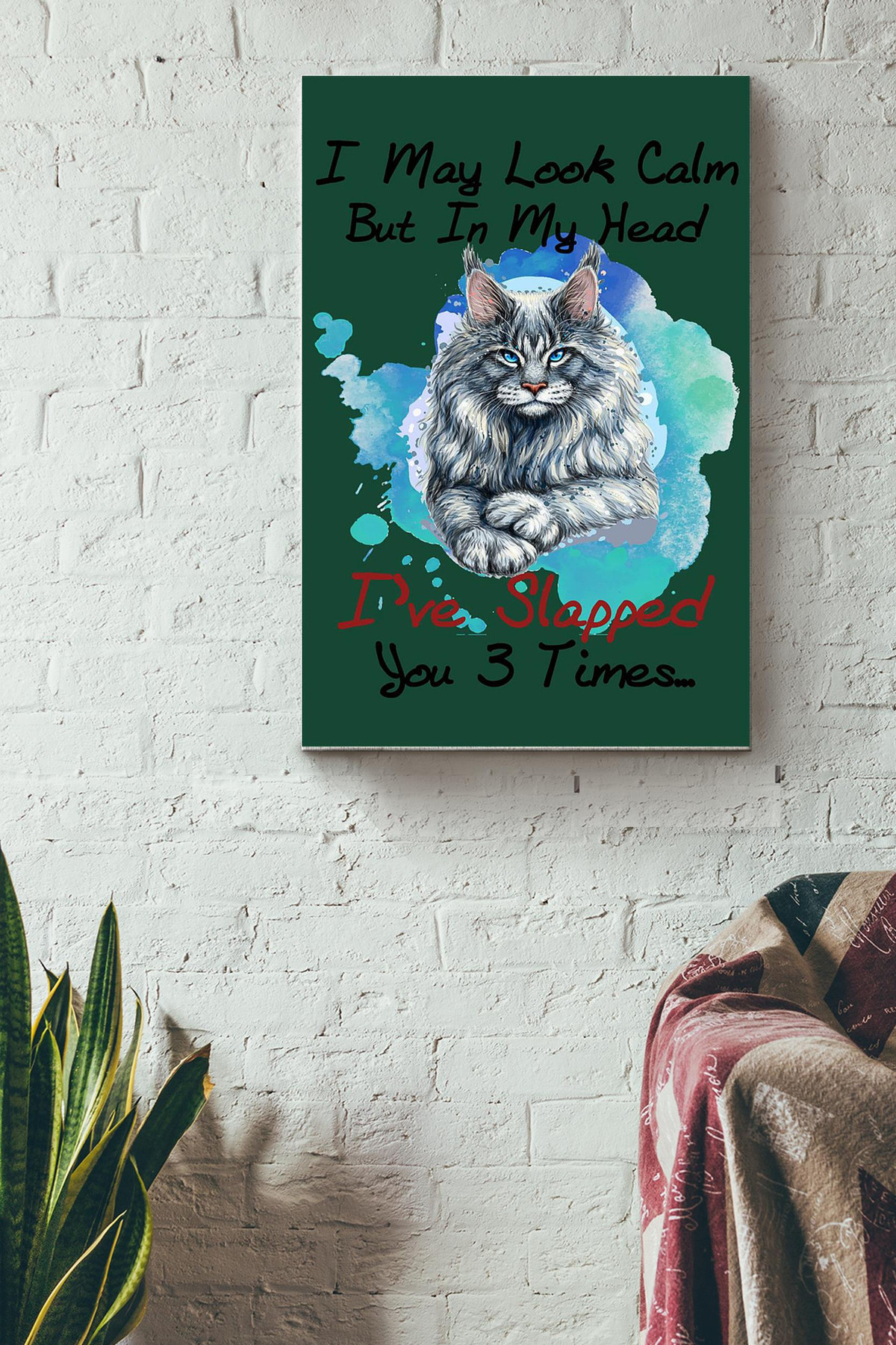 Maine Coon May Look Calm Gift For You Canvas Gallery Painting Wrapped Canvas  Wrapped Canvas 8x10