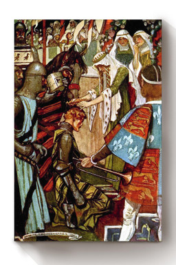 Ivanhoe Sir Walter Scott Fairy Tales Illustrations By Maurice Greiffenhagen 05 Canvas Wrapped Canvas 8x10
