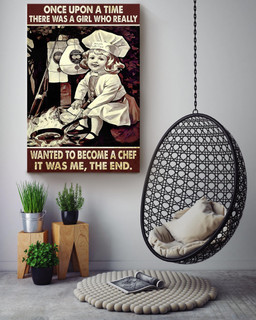 Once Upon A Time Girl Wanted To Become A Chef Motivation Quotes For Kid's Bedroom Decor Canvas Gallery Painting Wrapped Canvas Framed Prints, Canvas Paintings Wrapped Canvas 16x24