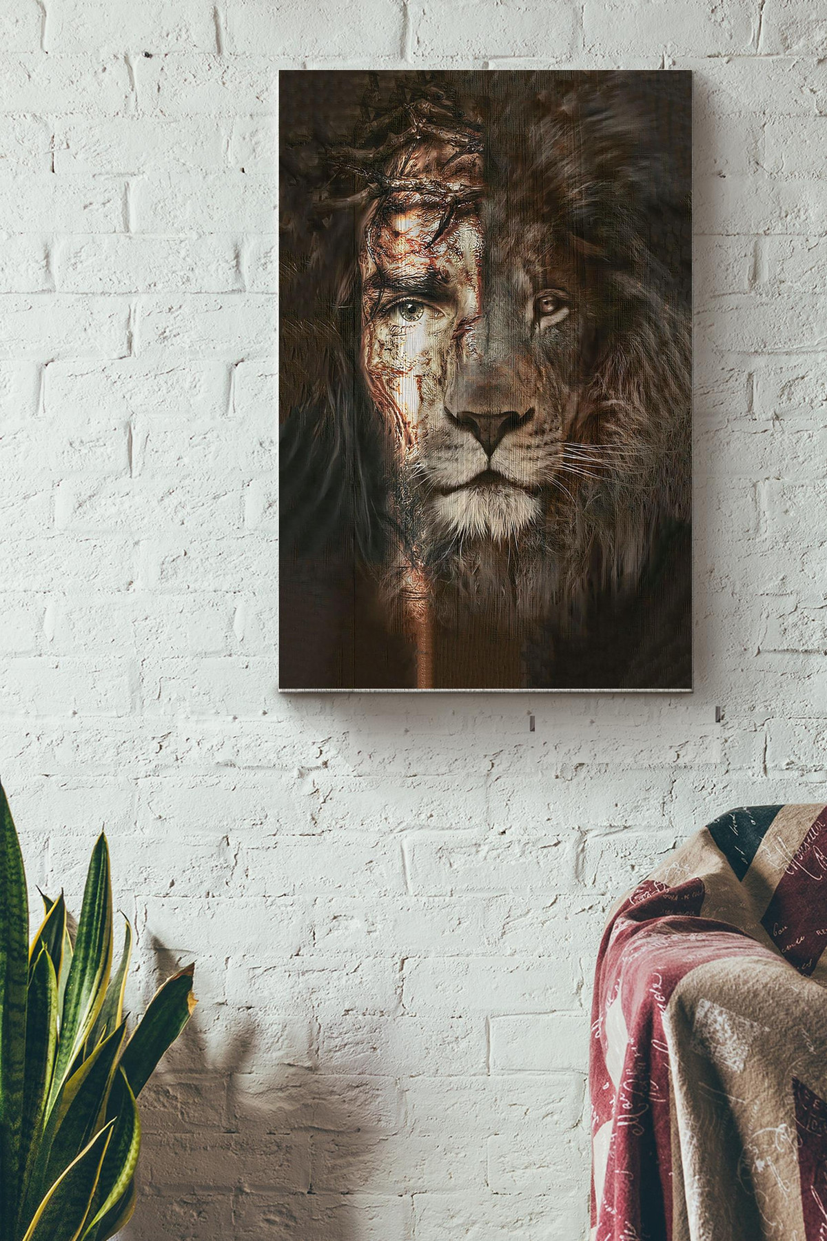 Lion King With Pain In Mind Canvas Animal Gift For Lion Fan, Canvas Gallery Painting Wrapped Canvas Framed Prints, Canvas Paintings Wrapped Canvas 8x10