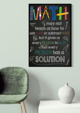 Math Motivation Quote Gift For Math Class Decor Student Mathematician Teacher Canvas Framed Prints, Canvas Paintings Wrapped Canvas 20x30