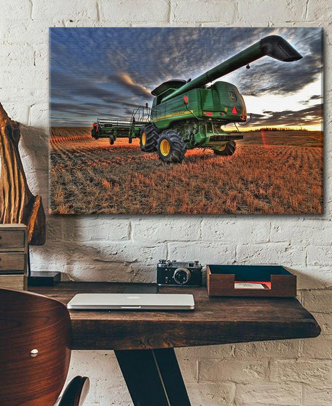 Johndeere Single Canvas Rectangle John Deere Farm Tractor 03718 Wrapped Canvas 8x10