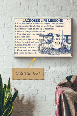 Lacrosse Life Lessons Personalized Canvas Sport Gift For Lacrosse Player Lacrosse Lover Canvas Gallery Painting Wrapped Canvas Framed Prints, Canvas Paintings Wrapped Canvas 12x16