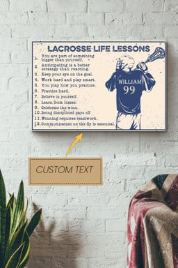 Lacrosse Life Lessons Personalized Canvas Sport Gift For Lacrosse Player Lacrosse Lover Canvas Gallery Painting Wrapped Canvas Framed Prints, Canvas Paintings Wrapped Canvas 12x16