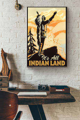 Native American Its All Indian Land Canvas Gallery Painting Wrapped Canvas  Wrapped Canvas 12x16