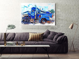 Truck Art Truck Driver Wall Decor Gift For Trucker Wrapped Canvas 16x24