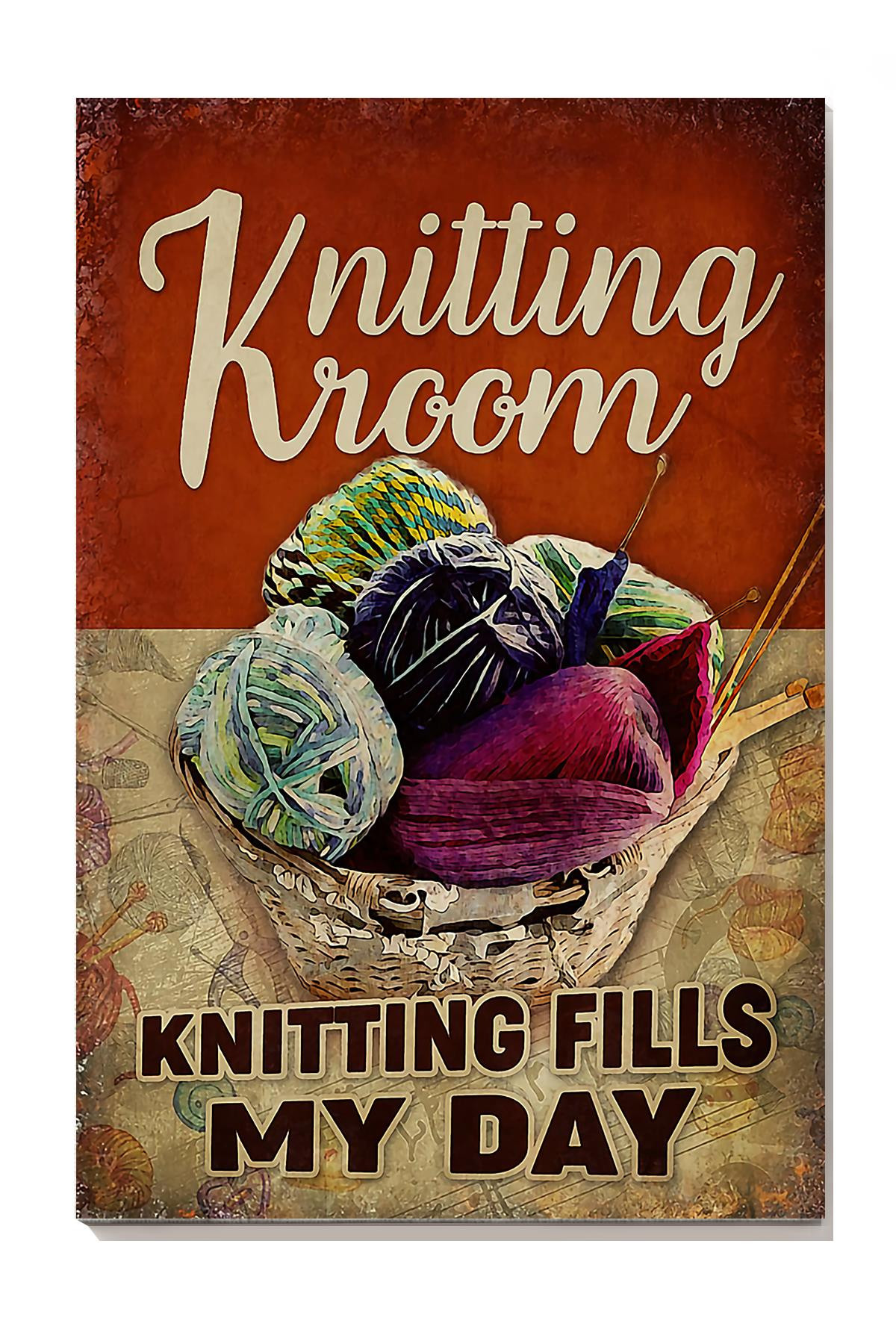 Knitting Fills My Day For Knitting Lover Canvas Gallery Painting Wrapped Canvas Framed Prints, Canvas Paintings Wrapped Canvas 8x10