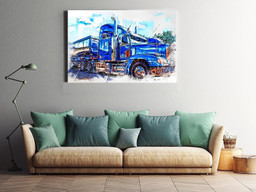 Truck Art Truck Driver Wall Decor Gift For Trucker Wrapped Canvas 20x30