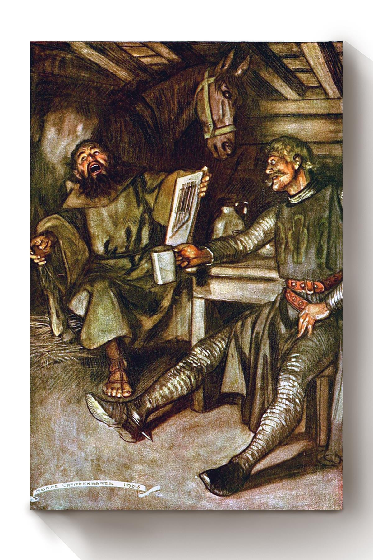 Ivanhoe Sir Walter Scott Fairy Tales Illustrations By Maurice Greiffenhagen 07 Canvas Wrapped Canvas 8x10