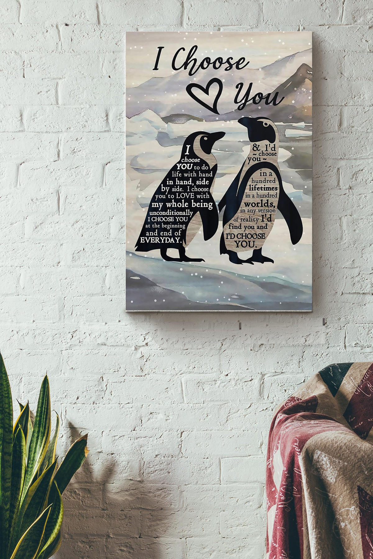 Penguins I Choose You Canvas Gallery Painting Wrapped Canvas  Wrapped Canvas 8x10